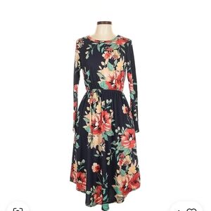 Reb & J. Floral Long Sleeve Dress - Size Small